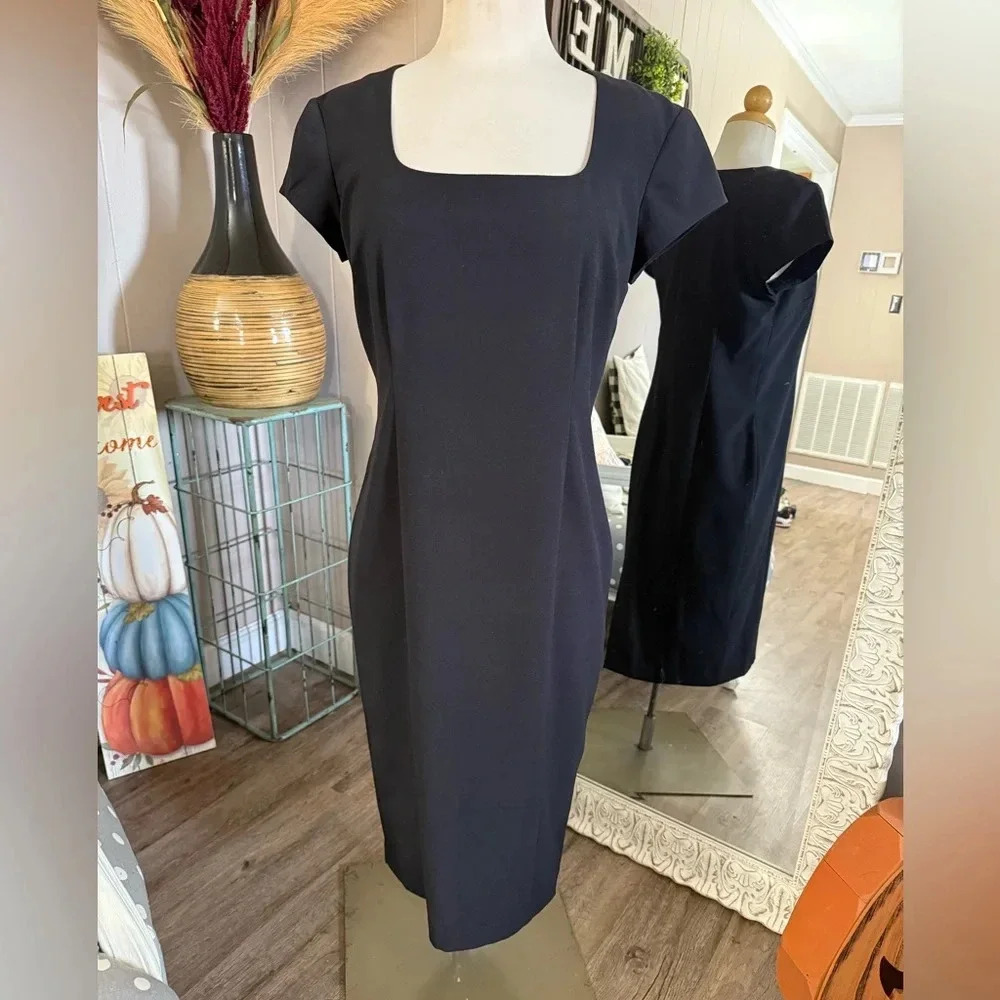 Shape FX • Classic Square Neck Little Black Dress